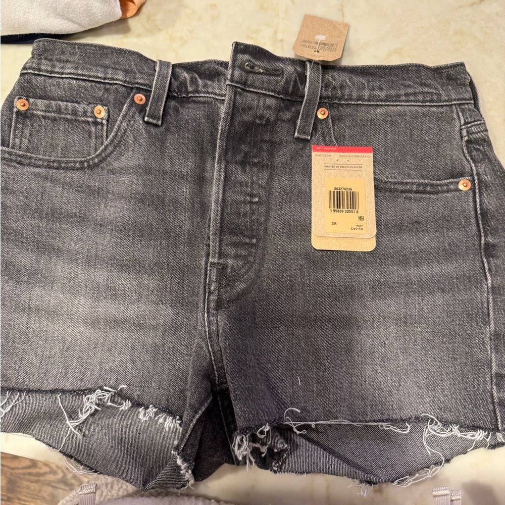 Black Levi’s 501 shorts